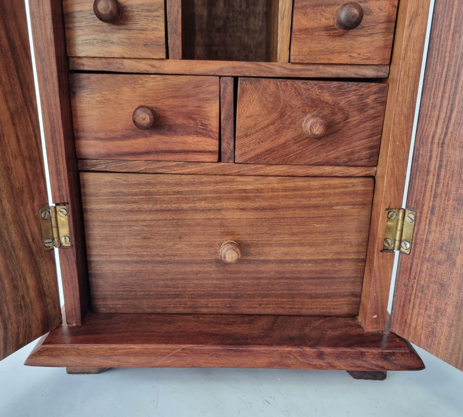 Miniature Hardwood Cabinet Wardrobe Chest & Drawers Spices Jewellery Collectors photo Furniture