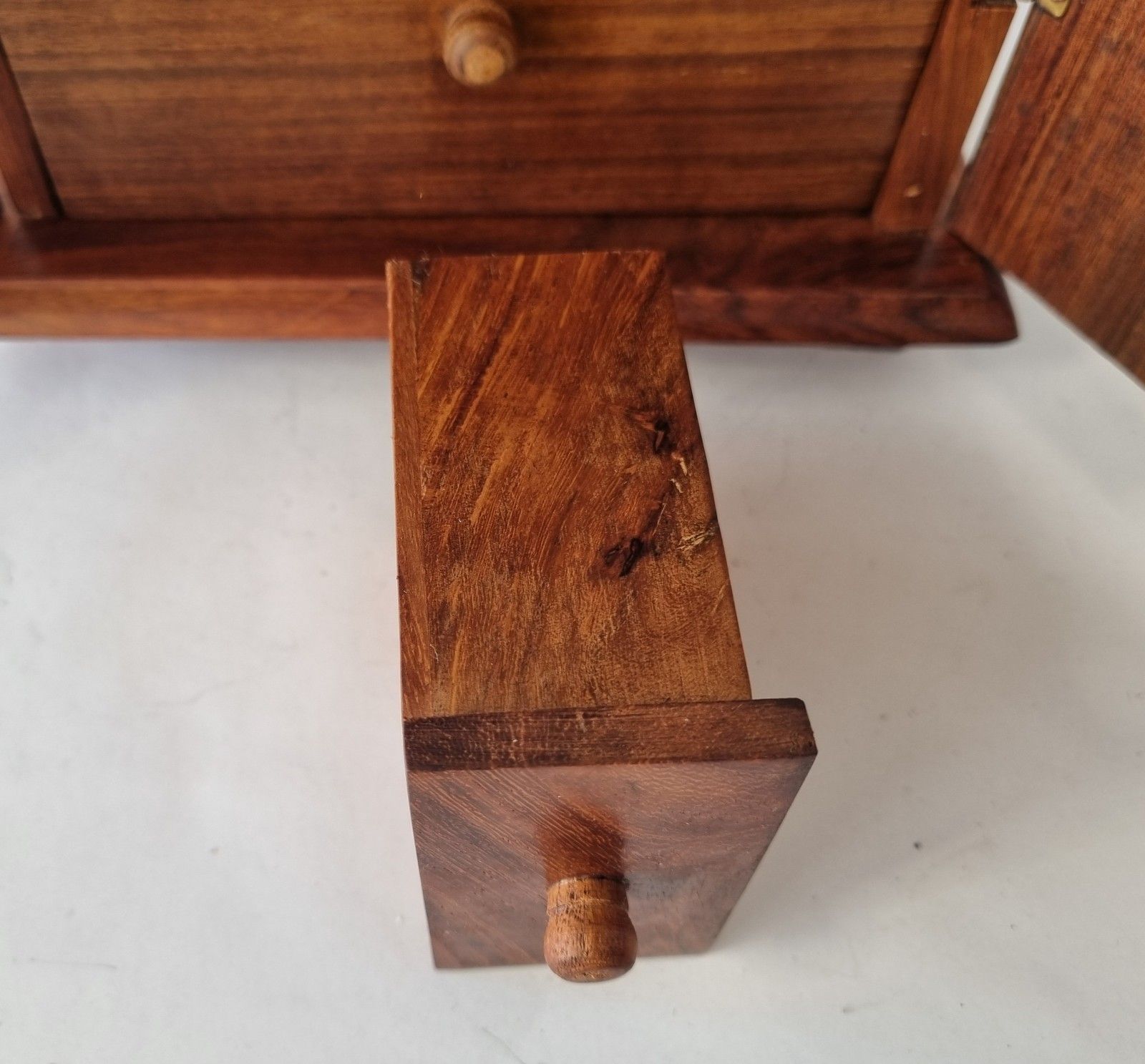 Miniature Hardwood Cabinet Wardrobe Chest & Drawers Spices Jewellery Collectors photo buy