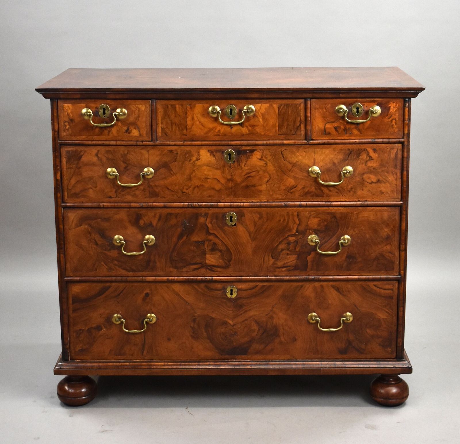 George III Burr Walnut Chest Of Drawers photo for sale