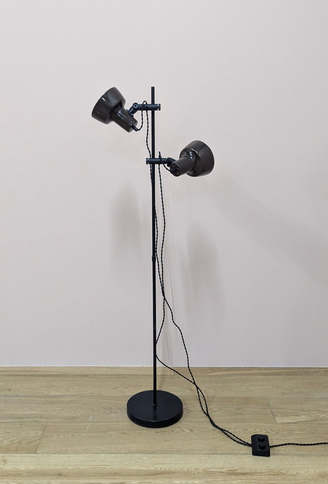 Original Danish 1970s Midcentury Double Spotlight Floor Lamp – Fully Restored photo furniture