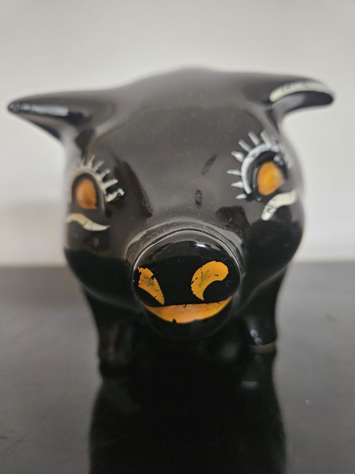Vtg Mid Century 50s Arthur Wood Money Pig Unbroken Piggy Bank Ornament R1098 photo for sale