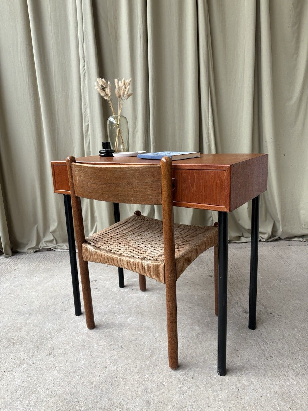 Vtg Mid Century Danish Cado Compact Desk Console Side Table Chest Drawers R1103 photo Furniture