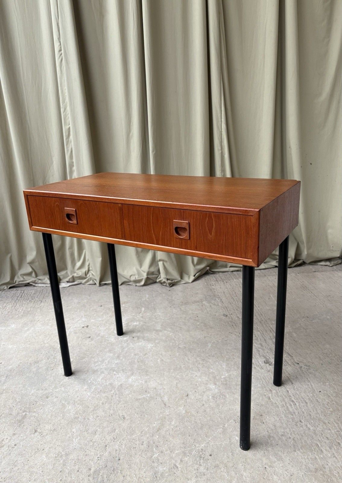 Vtg Mid Century Danish Cado Compact Desk Console Side Table Chest Drawers R1103 photo vintage