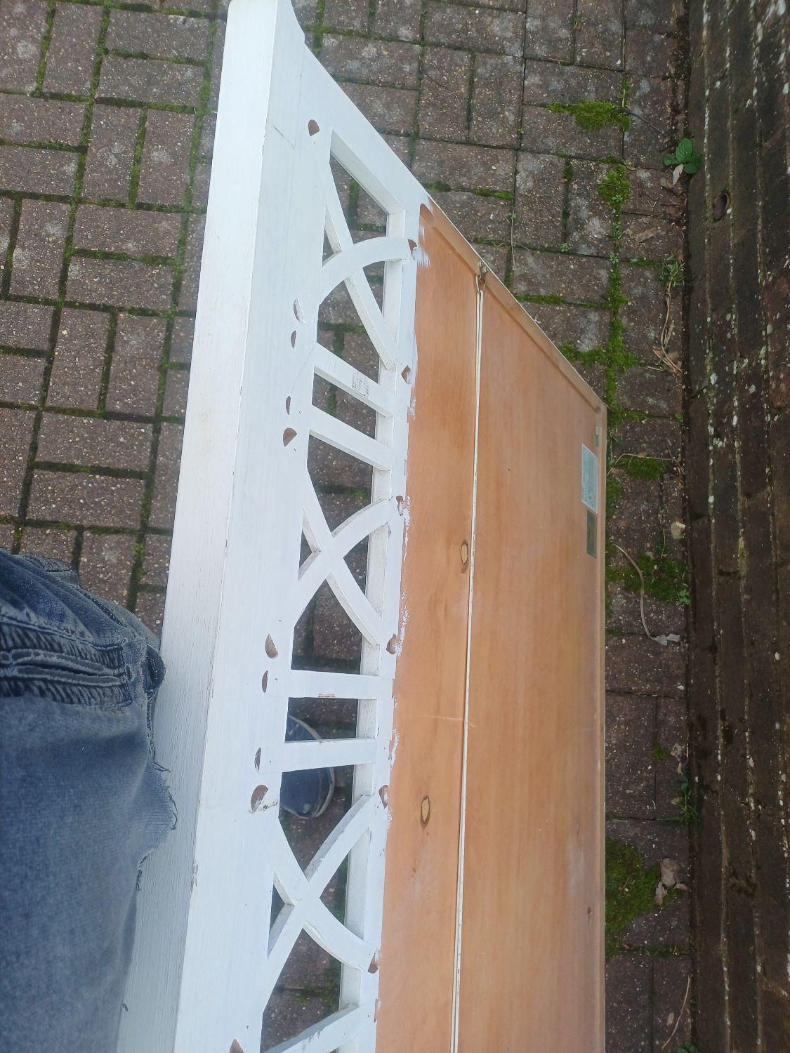 photo vinterior Large Hand Painted Ducal Pine Mirror Farrow And Ball Wimborne White Gold Trellis Over Mantel Wall Mirror Shabby Chic