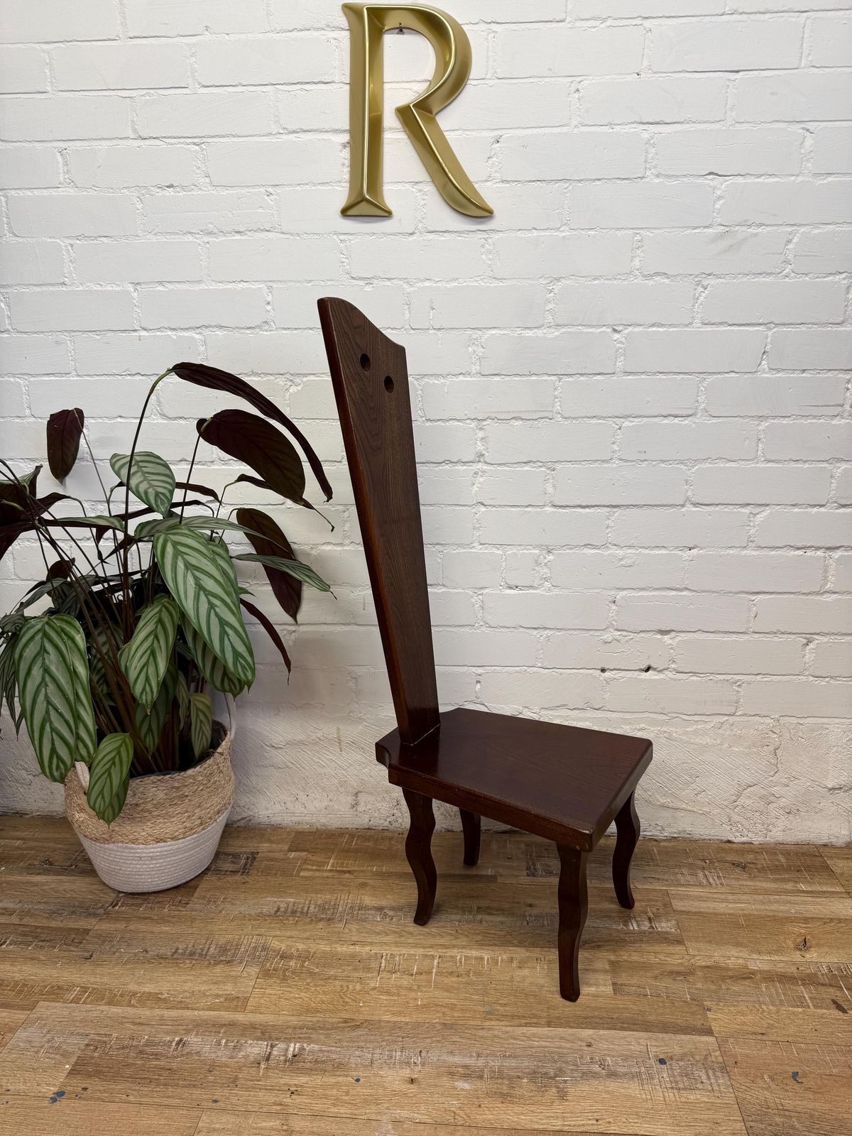 Arts & Crafts Oak Decorative Low Chair | Early 20th Century Spinning Chair. photo vintage