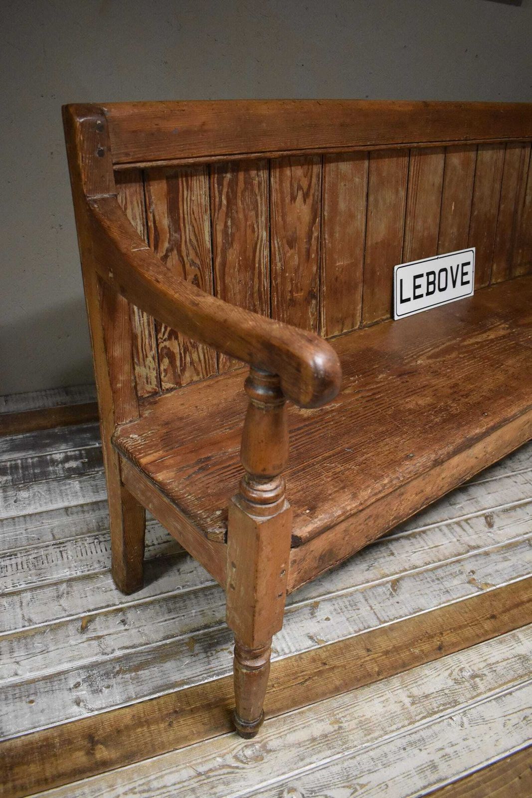 19th Century Victorian Stripped Pine Chapel School Seating Bench photo 990.0