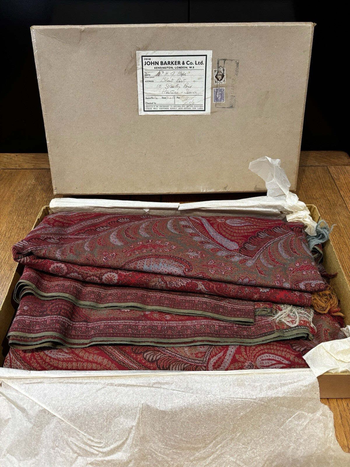 Antique Paisley Textile Table Cloth, Shawl, Table Runner. V Large : 330x158 Cms photo furniture