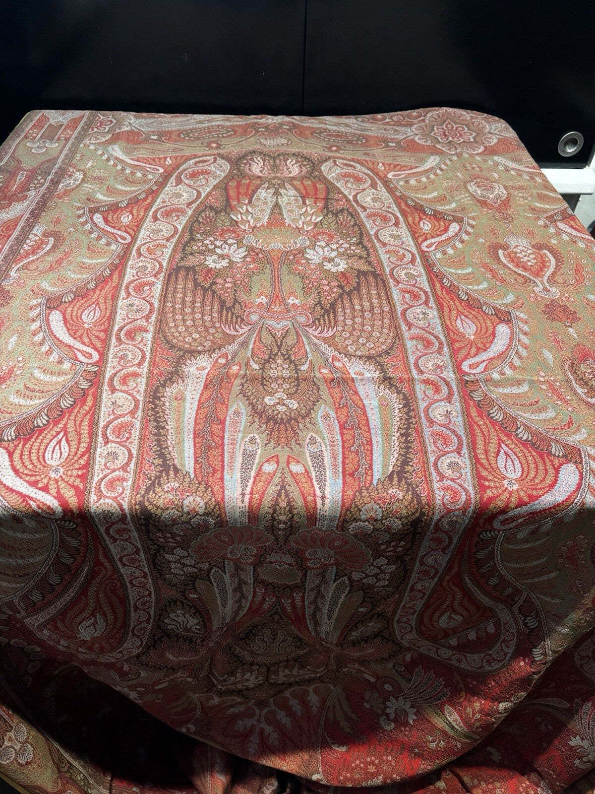Antique Paisley Textile Table Cloth, Shawl, Table Runner. V Large : 330x158 Cms photo buy