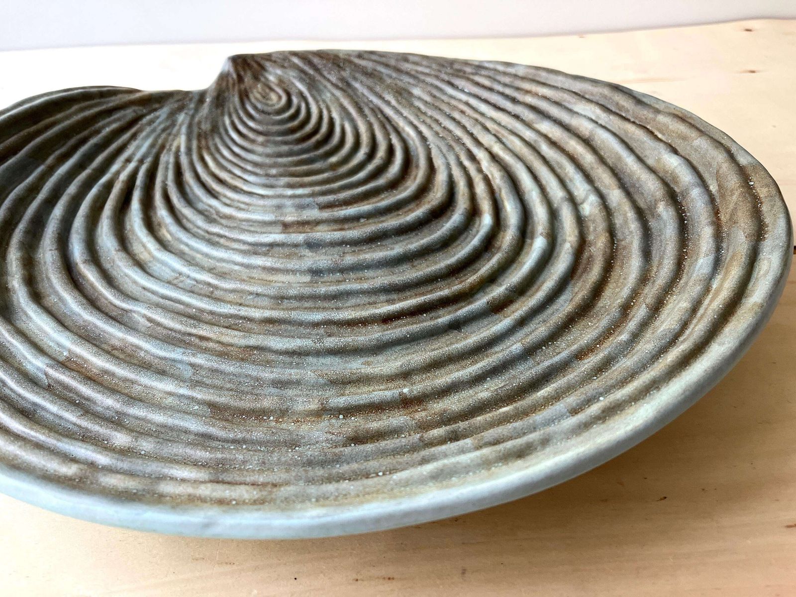 Giant Ceramic Shell Dish By Dominique Guillot For Vallauris 1960, French Xxl Oyster Seafood Plate photo 362.0