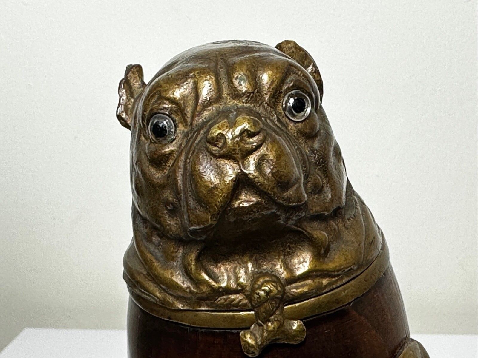 Small Victorian Style Decorative Bulldog Inkwell Named Charlie photo for sale