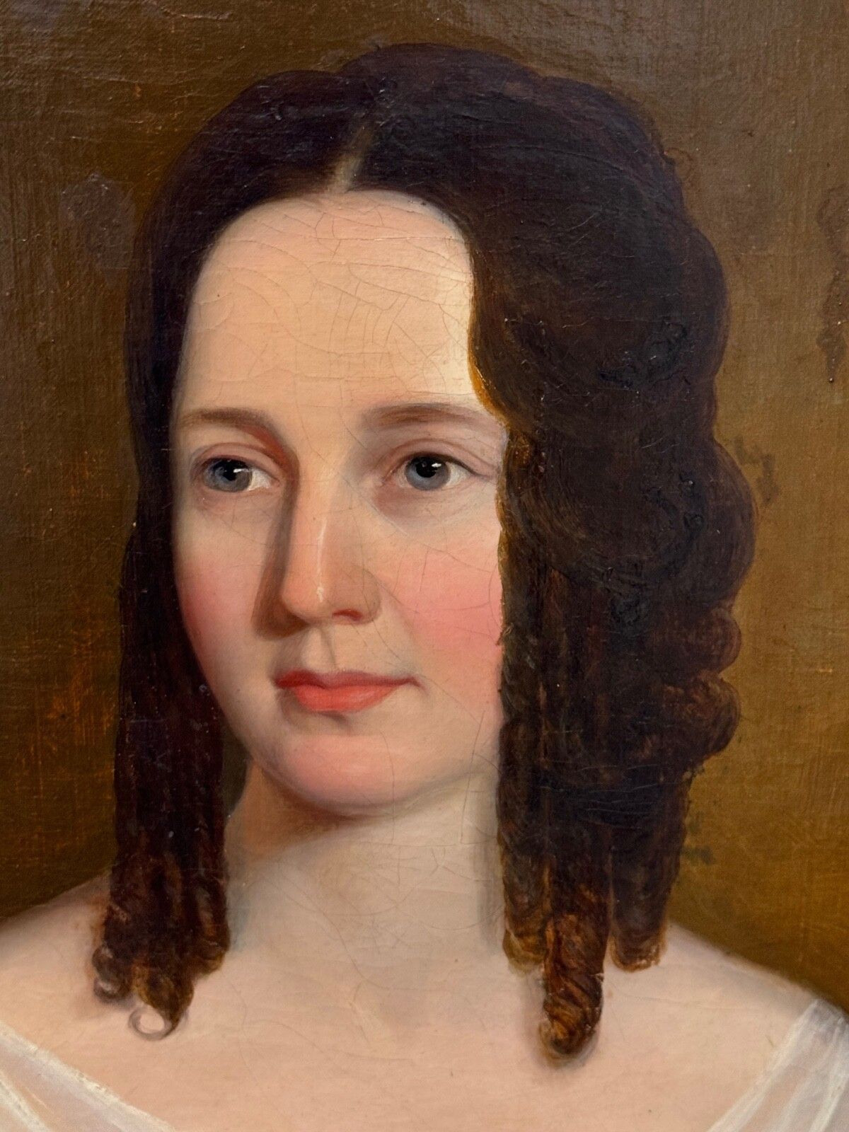 Large Early 19th Century English Oil Painting Portrait Lady Sara Losh 1785–1853 photo 5000.0