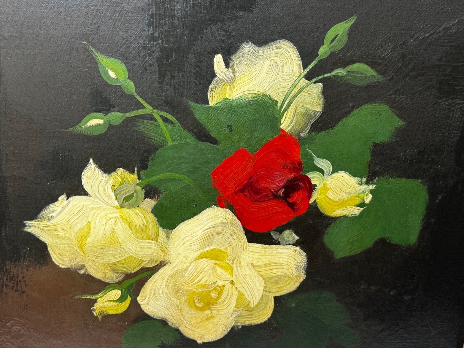 Oil Painting Nocturne In Petals Roses Of Fire And Light By James Stuart Park photo for sale