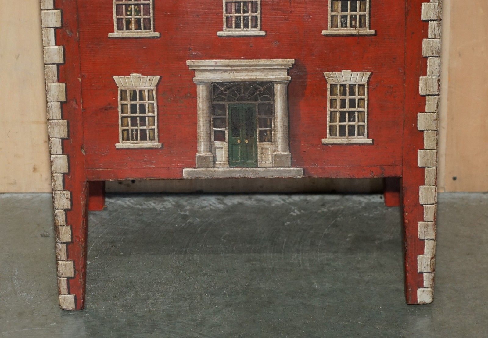 Antique 1760 Georgian English Country House Painted English Pine Trunk Or Chest photo 3950.0