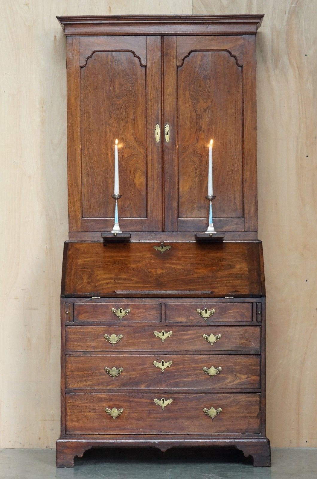 George III Circa 1760 American Colonial Camphor Wood Library Bureau Bookcase photo furniture
