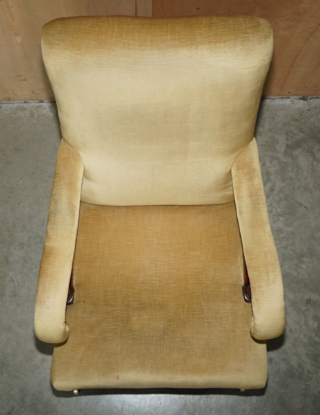 Howard & Son's Attributed Antique Victorian Open Library Armchair Stamped Legs photo 2950.0