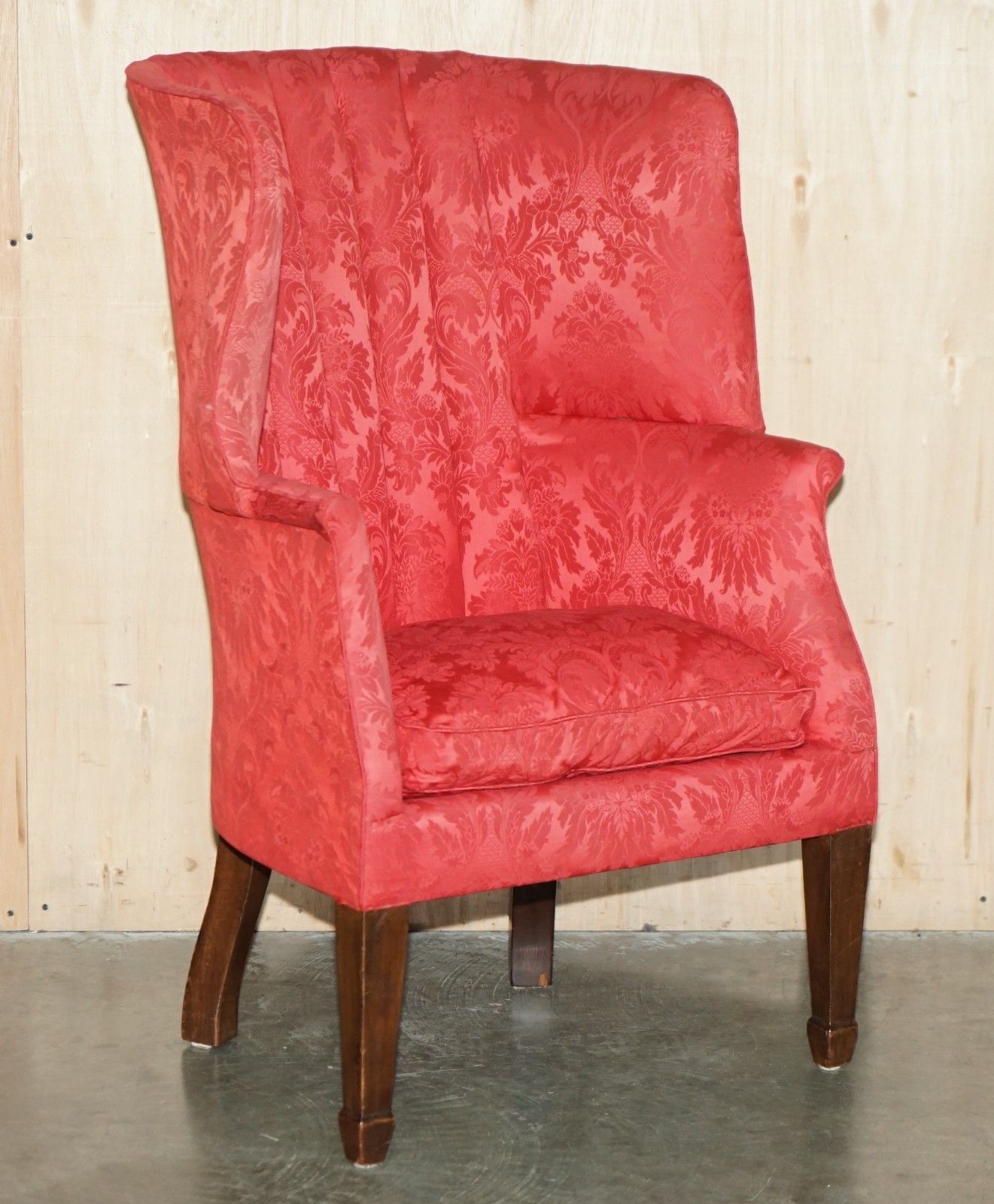 Antique Fluted Back Victorian Circa 1890 Porters Windback Barrel Armchair photo furniture