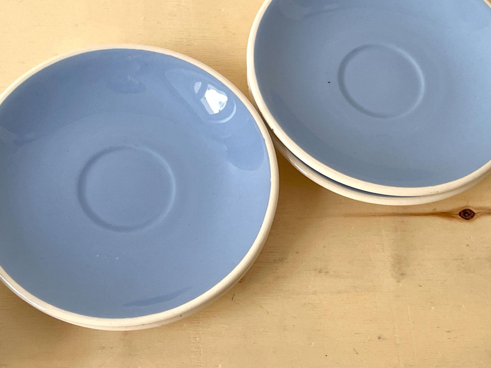 Antique Art Deco Teacups By Sarreguemines Digoin France, 1930's French Earthenware Set photo vinterior