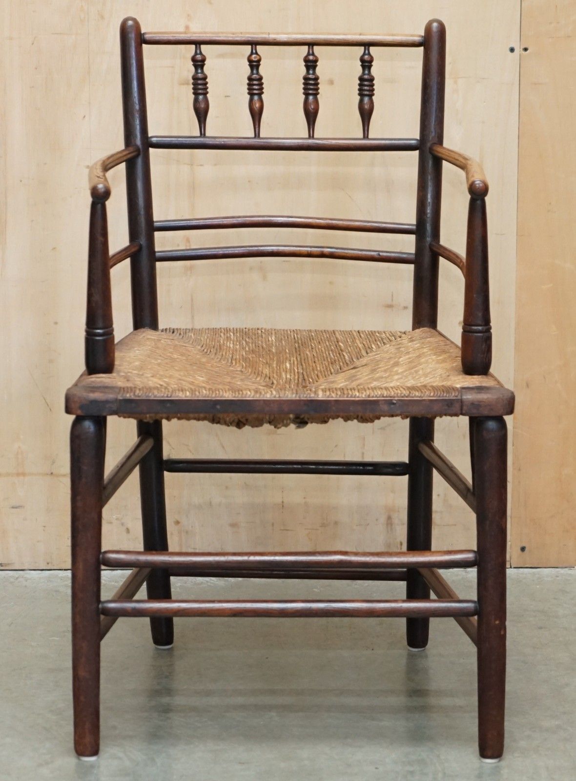 Ebonised Antique Original William Morris Sussex Armchair Seen In The V&A Museum photo for sale