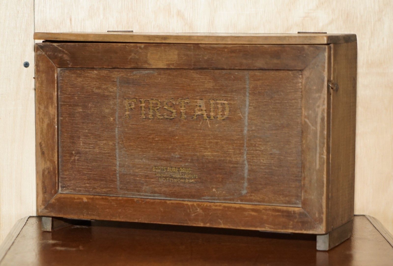 Antique Wwii Circa 1939 Boots First Aid Kit Box For Warehouses And Factories photo furniture