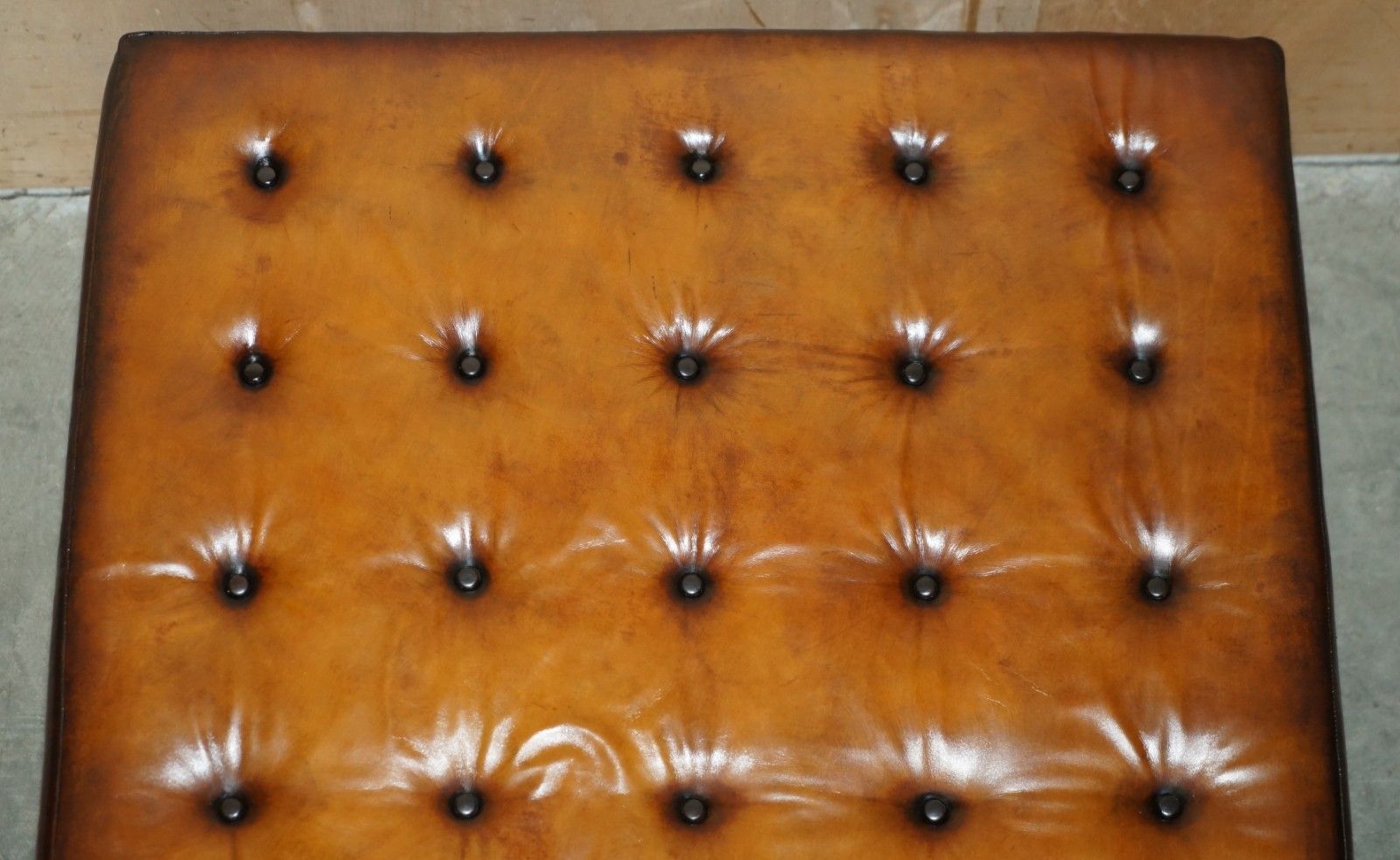 Rrp £4995 Large George Smith Chesterfield Chelsea Brown Leather Footstool photo buy
