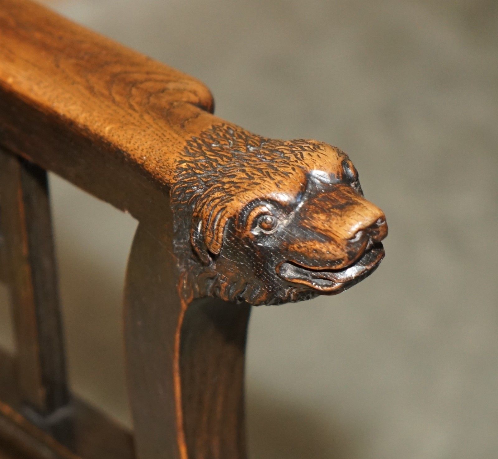 photo buy One Of A Kind 1888 Dated Hand Carved Armchair Made From 3000 Year Old Timber