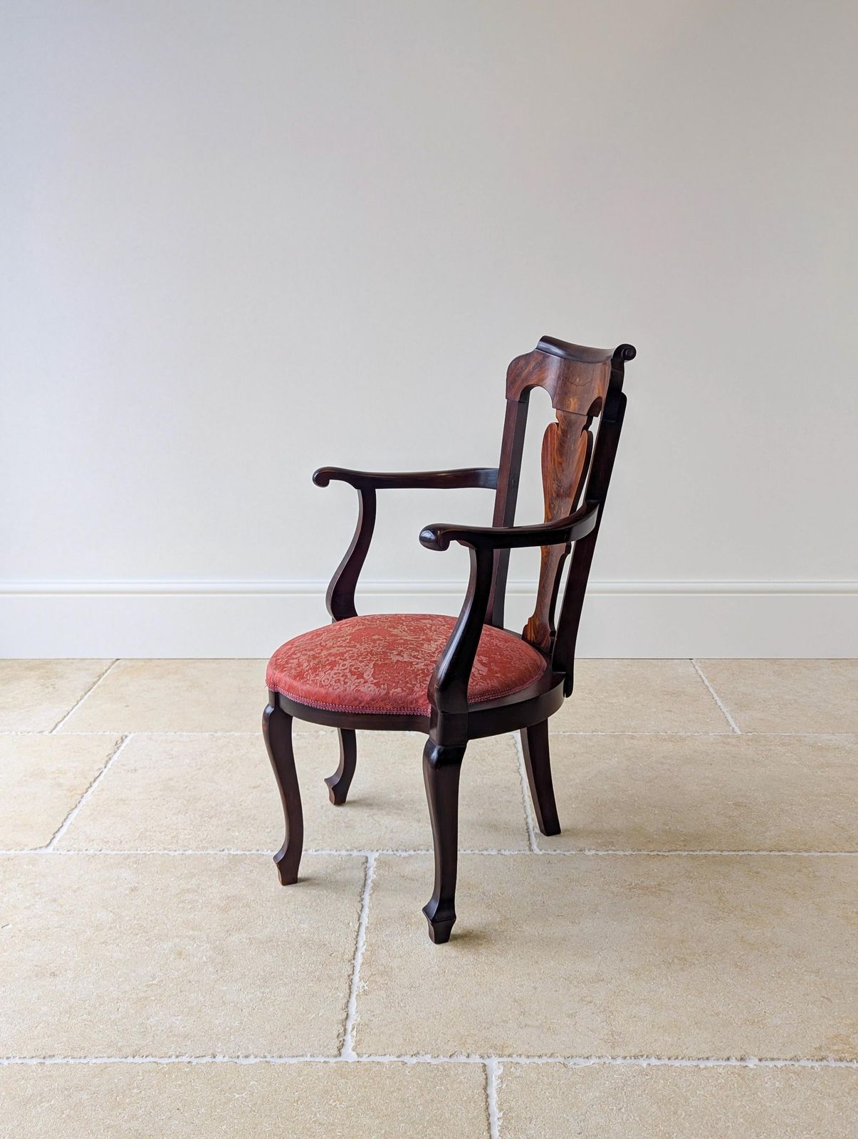 photo for sale Antique Georgian Mahogany Open Armchair C.1750