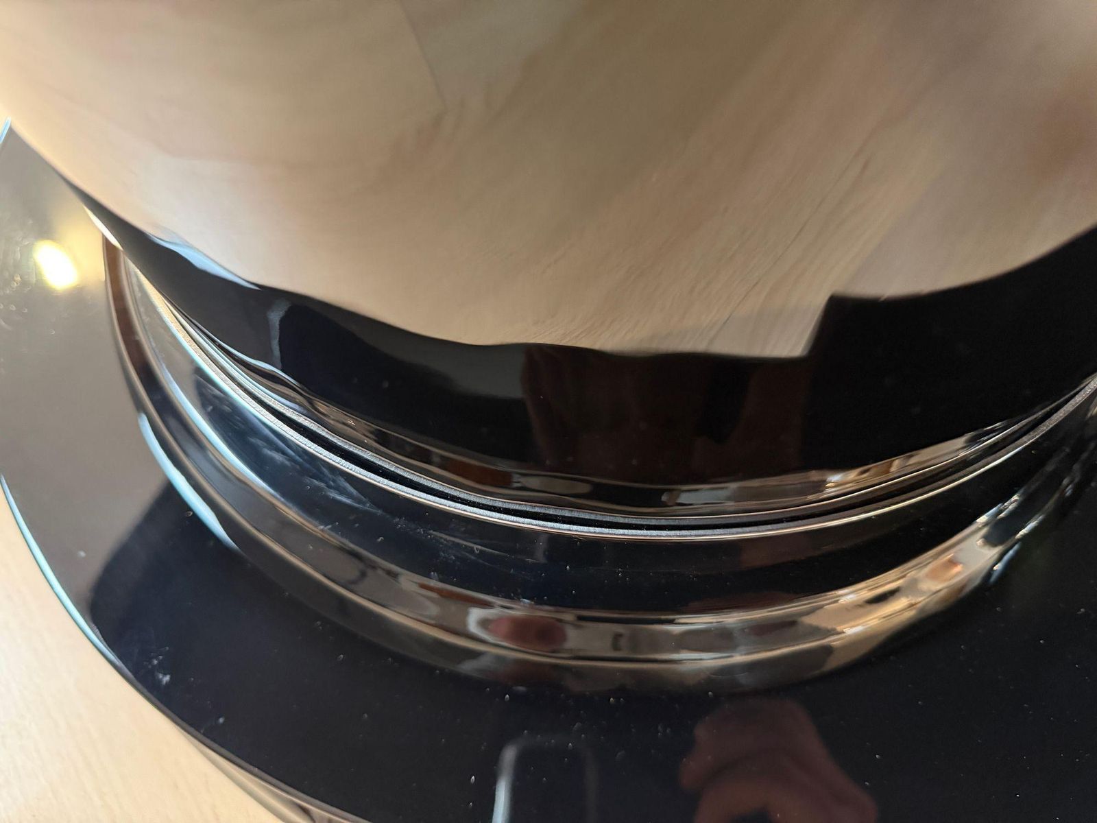 7015.0 Art Deco Dining Table, Black Piano Lacquer, Metal, France, Circa 1930 photo