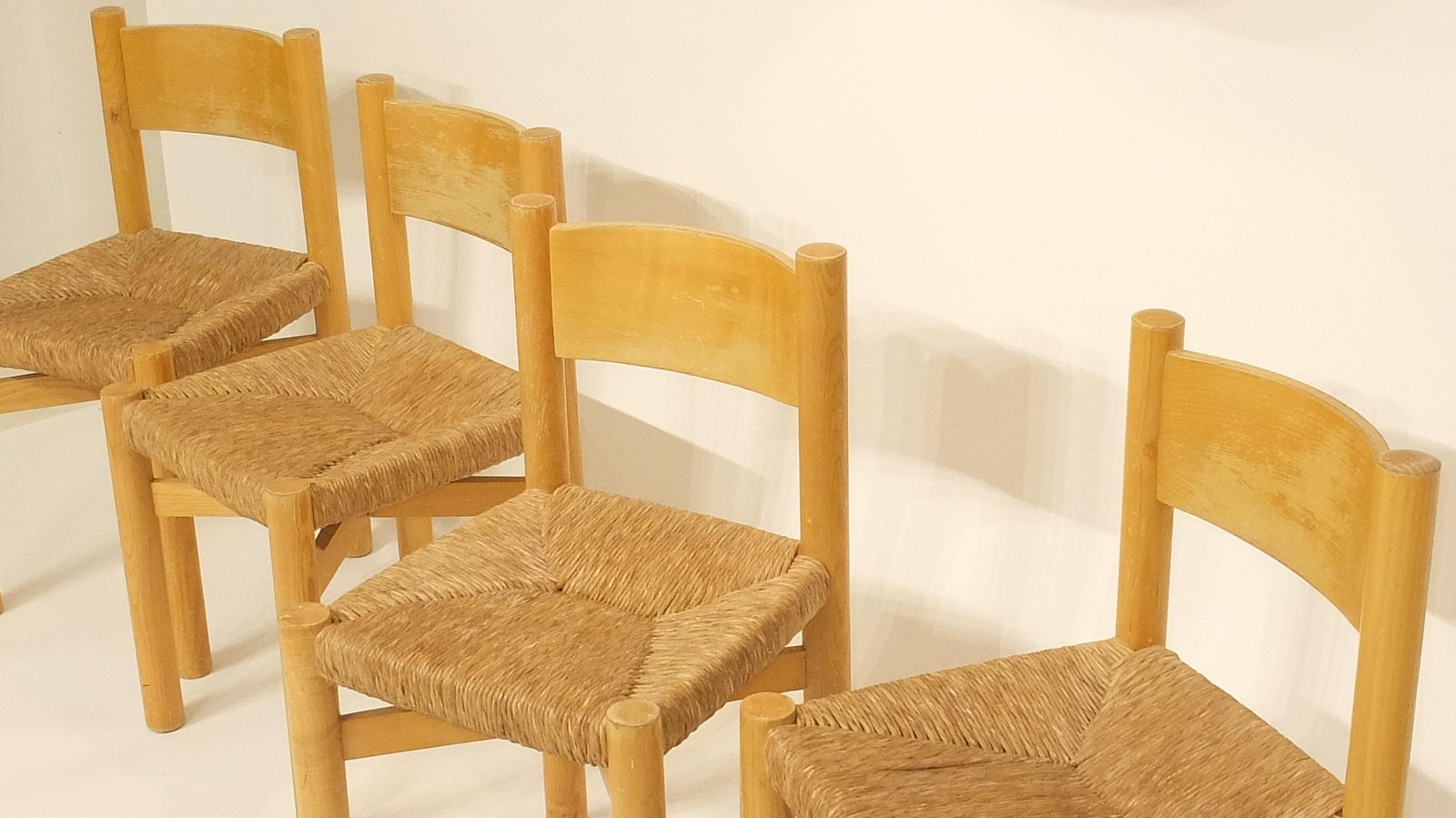 Furniture Perriand Meribel Dinning Chairs Original Straw Free Shipping Call Me To Discuss photo