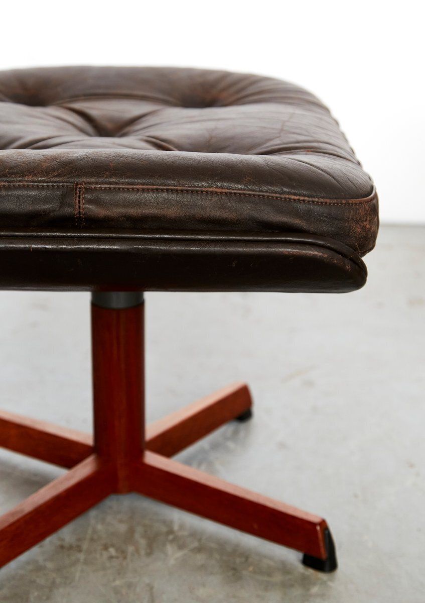 Set Of Ms 68 Swivel Lounge Chair And Ottoman From Madsen & Schübell, 1960s photo Furniture