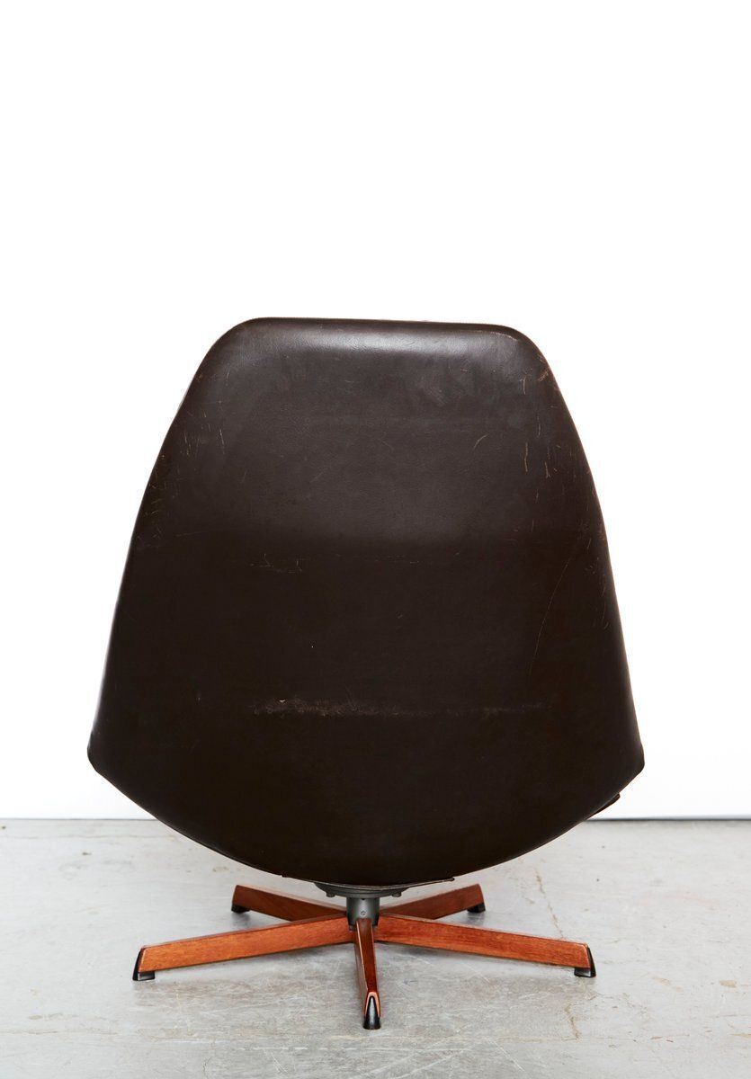 Furniture Set Of Ms 68 Swivel Lounge Chair And Ottoman From Madsen & Schübell, 1960s photo