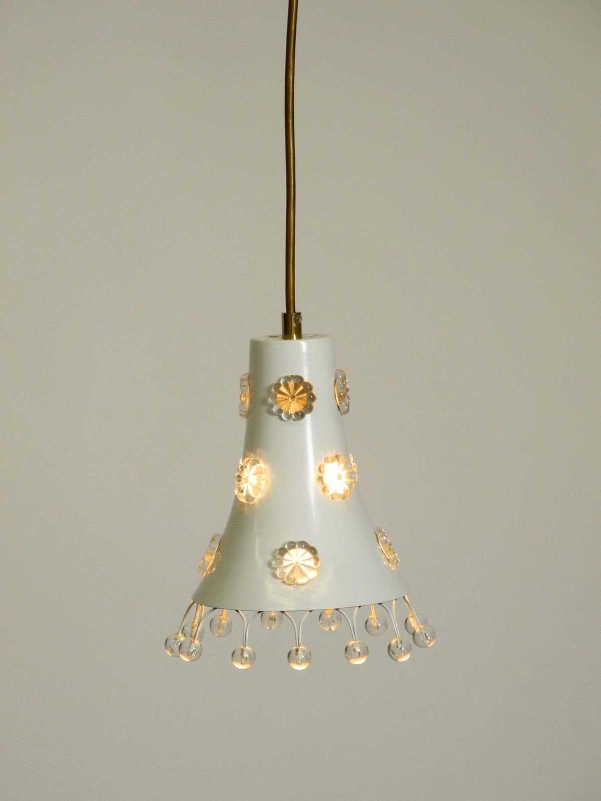 Beautiful Small Mid Century Pendant Lamp By Emil Stejnar In A Trumpet Shape photo buy