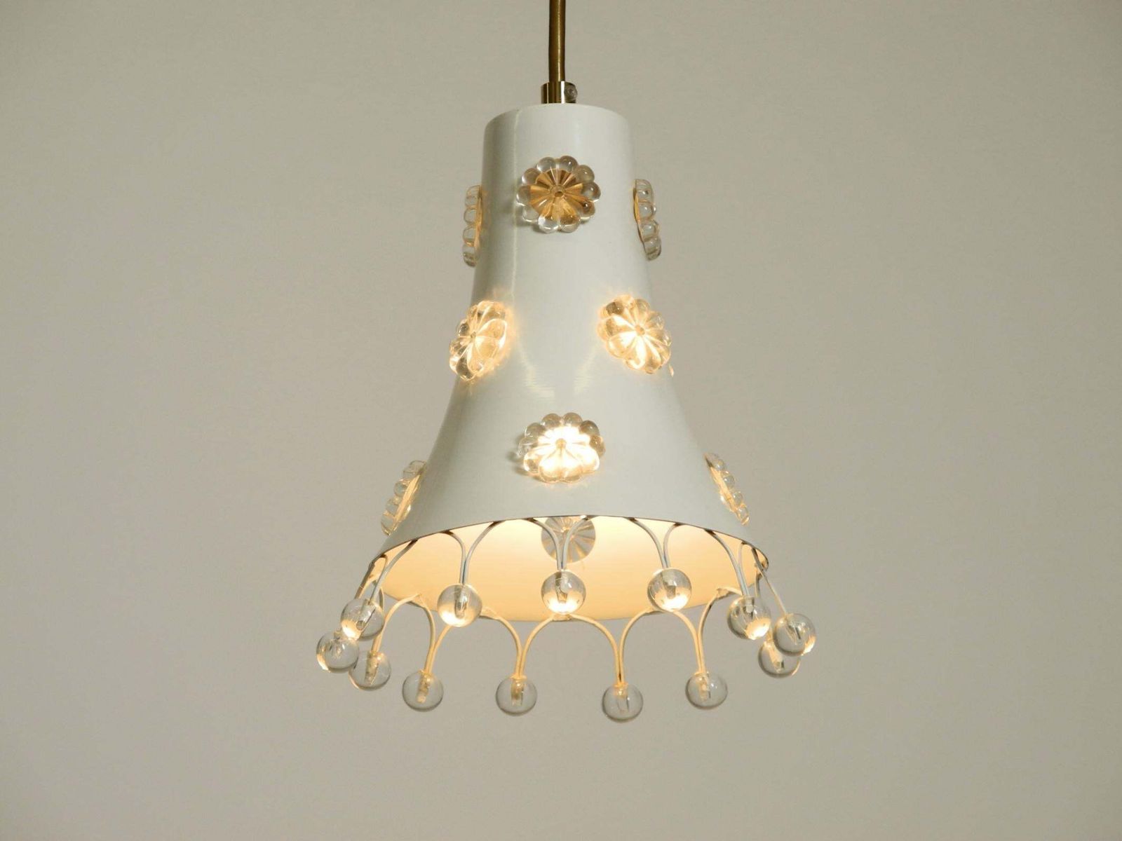 photo furniture Beautiful Small Mid Century Pendant Lamp By Emil Stejnar In A Trumpet Shape