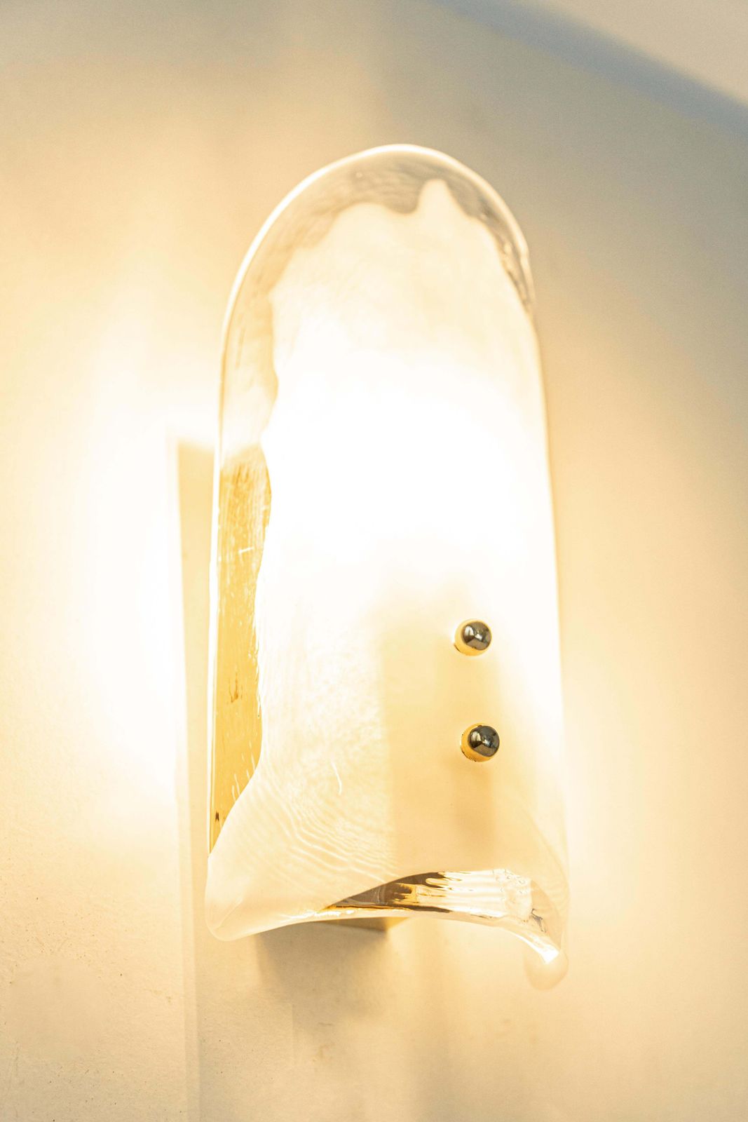 1 Of 3 Kalmar Murano Glass Sconces Wall Lights, Austria, 1960s photo vintage