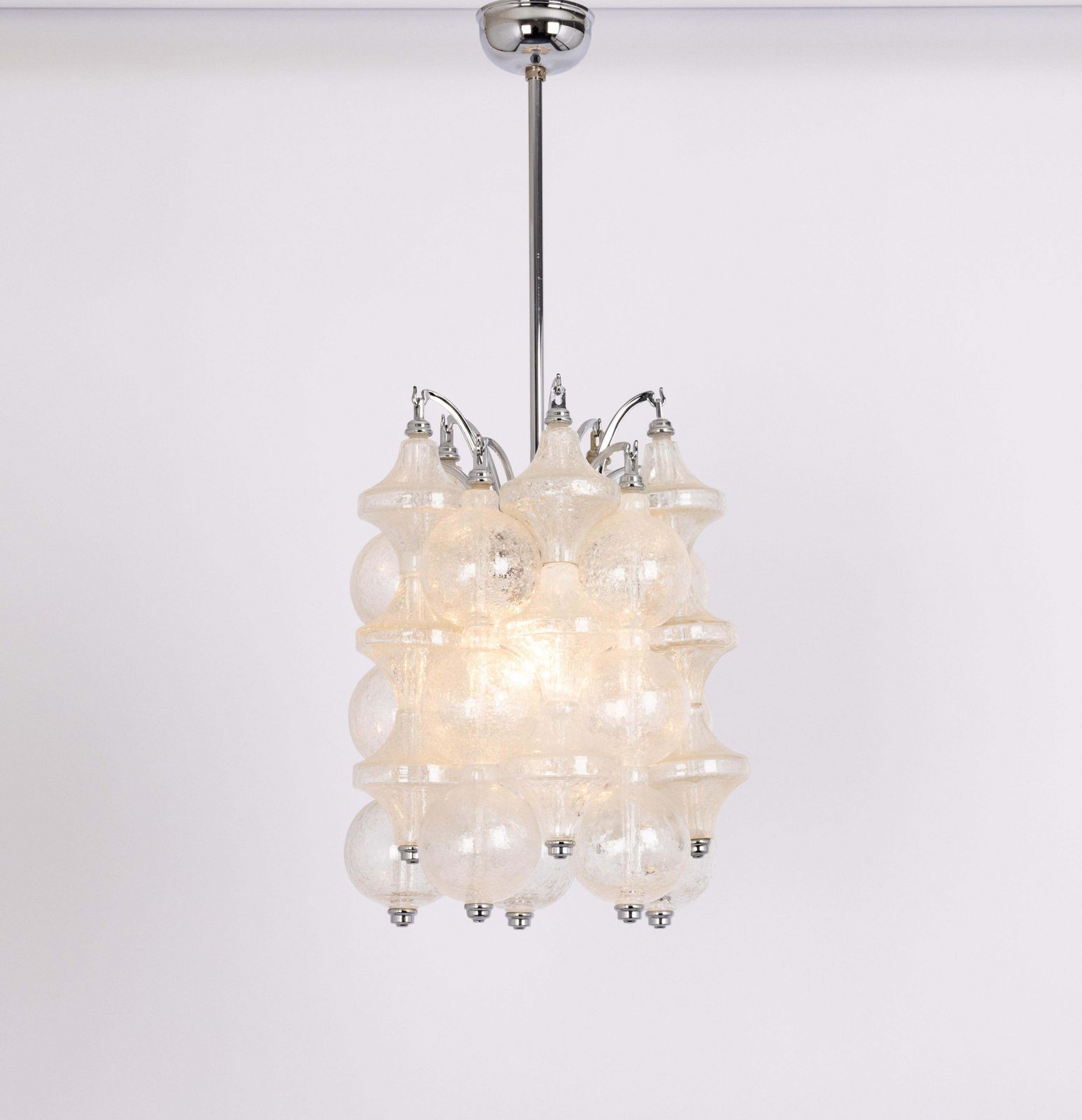 photo vintage Petite Tulipan Glass Pendant Light By Seguso , Italy , 1960s