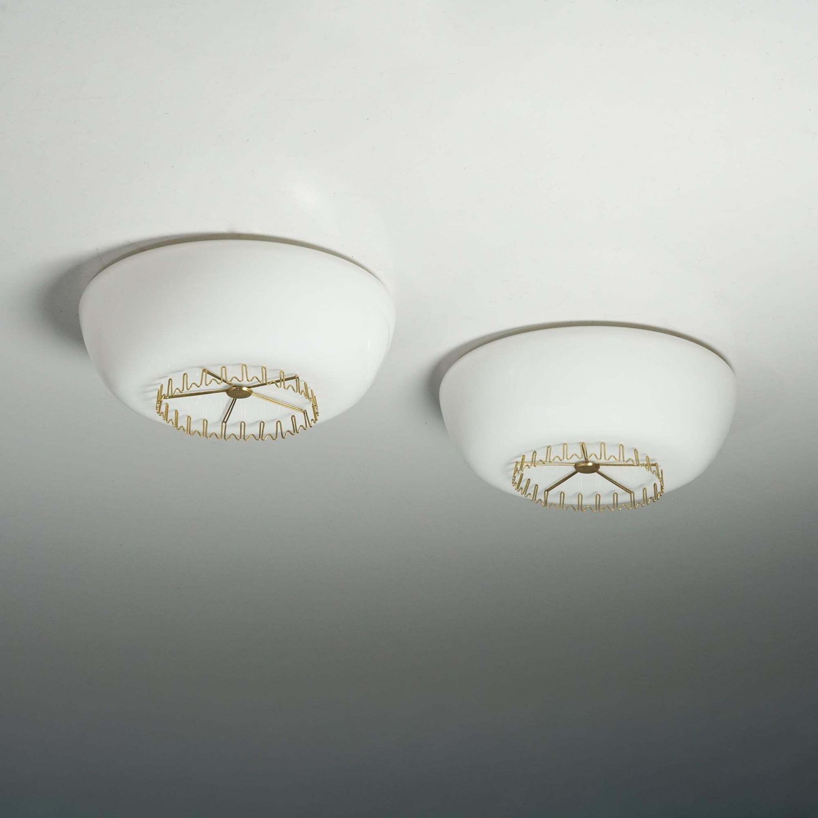 Pair Of Model 1116 Flush Mounts, Lisa Johansson Pape, Orno Oy, 1950s photo furniture
