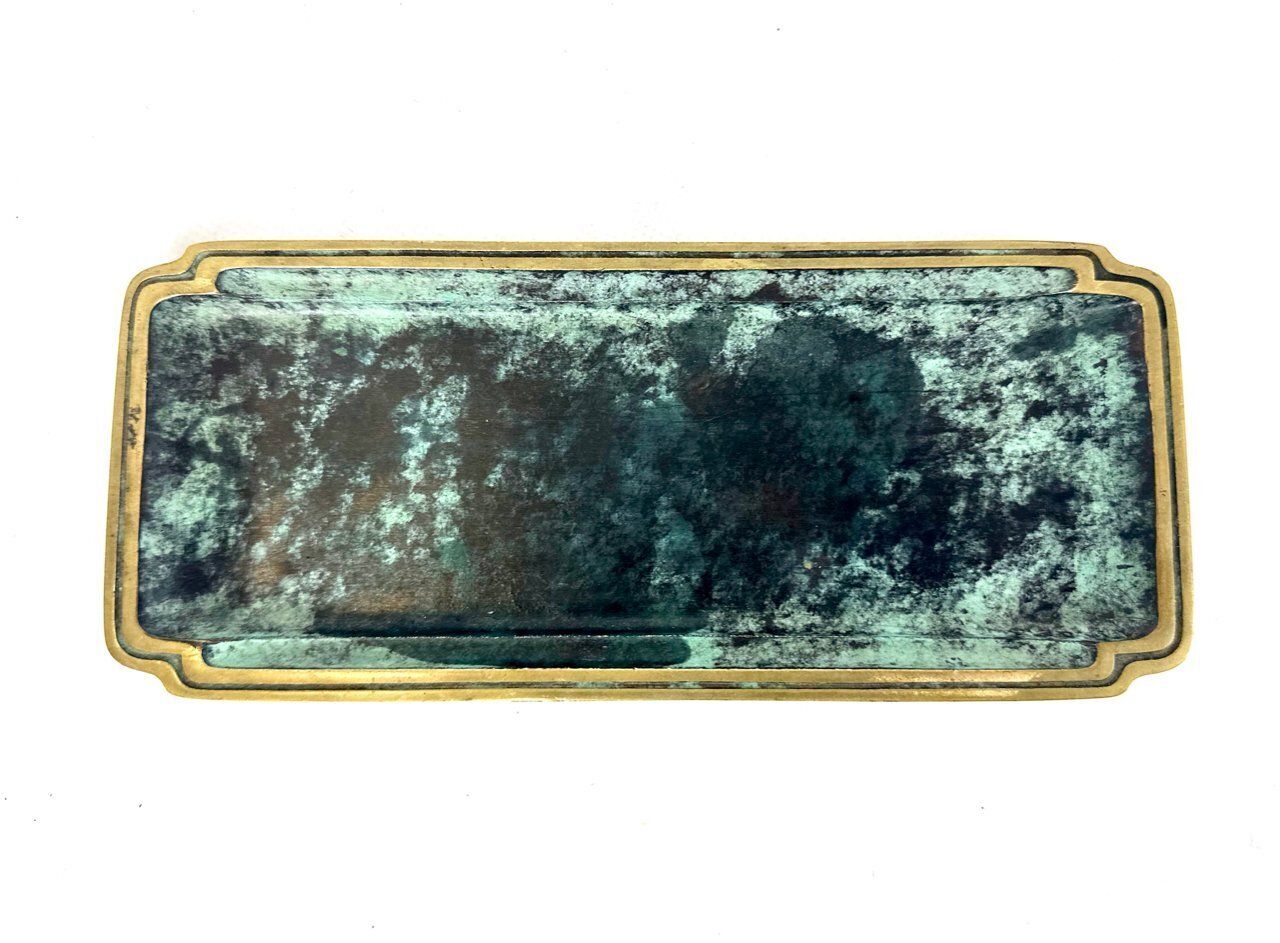 Mid Century Modern Desk Pen Holder In Bronze From Hagenauer Workshops, 1960s photo furniture