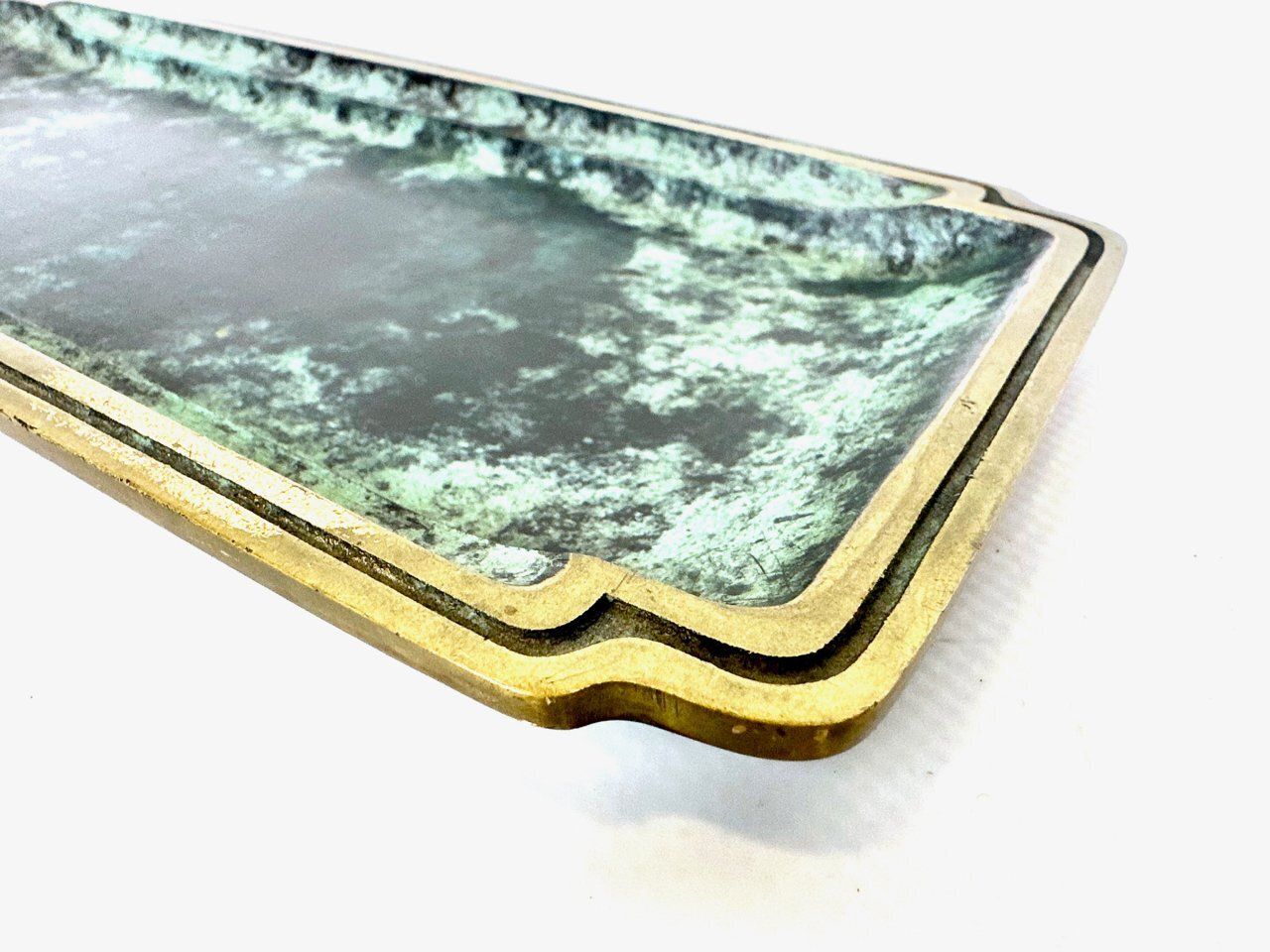 Mid Century Modern Desk Pen Holder In Bronze From Hagenauer Workshops, 1960s photo buy