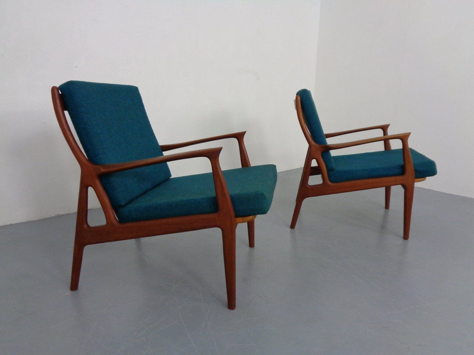 Organic Teak Armchairs, Denmark, 1960s, Set Of 2 photo for sale