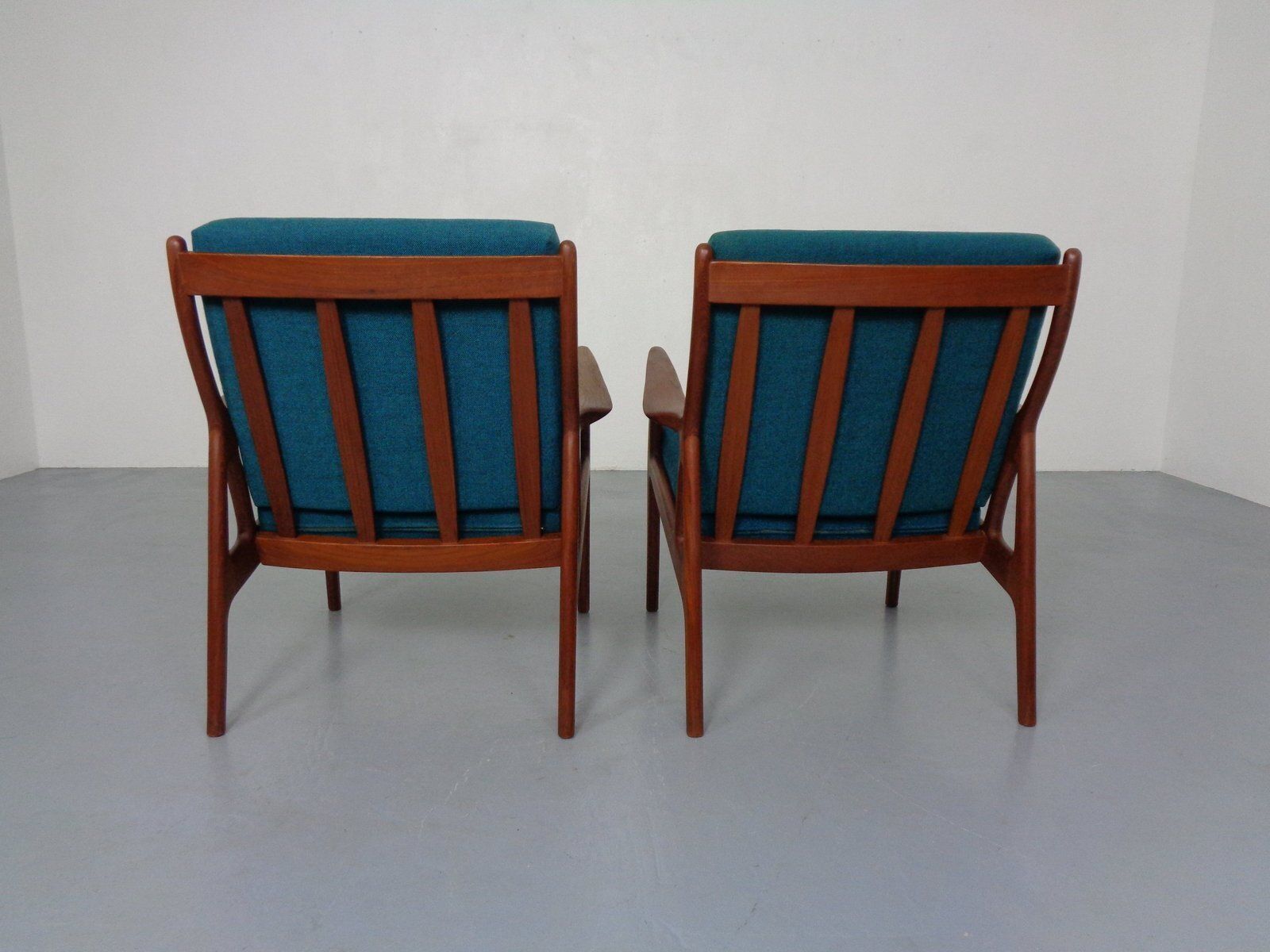 Furniture Organic Teak Armchairs, Denmark, 1960s, Set Of 2 photo