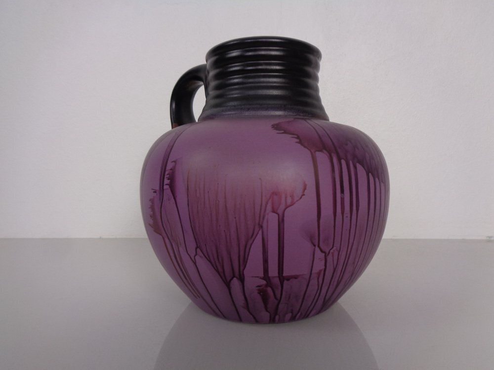 Purple Es Ceramic Vase From Emons & Söhne, Germany, 1970s photo 200.0