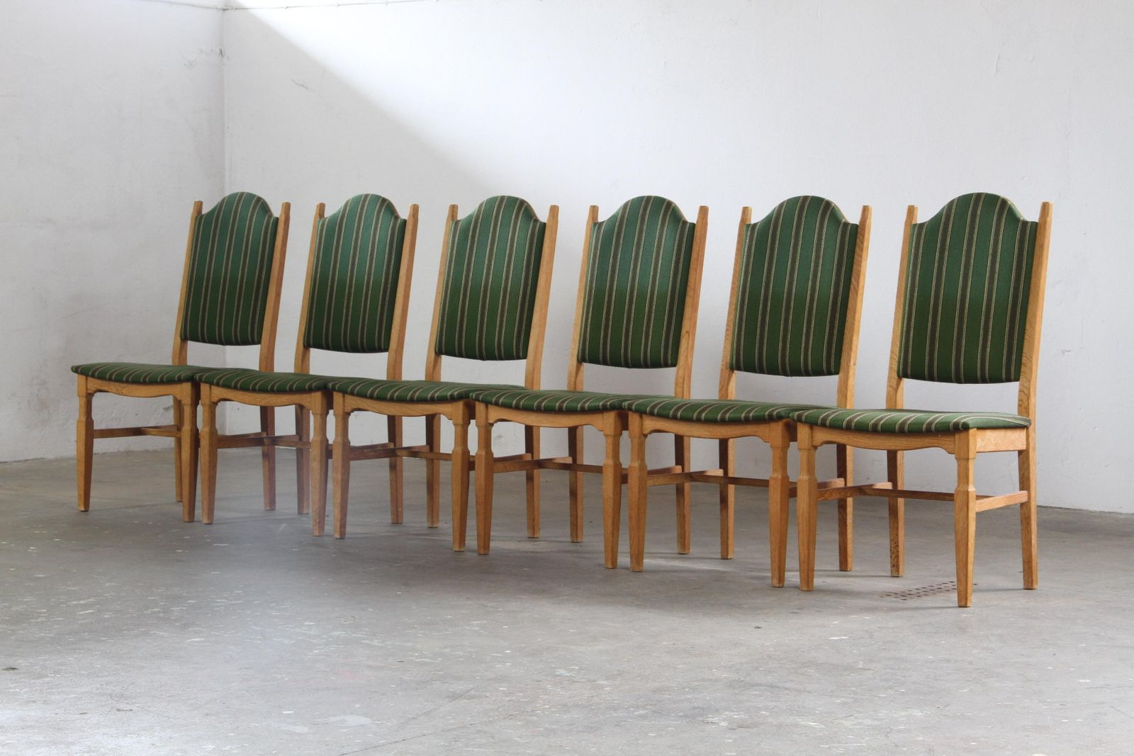 photo buy Vintage Danish Oak Dining Chairs, Style Of Henning Kjærnulf, 1960s, Set Of 6