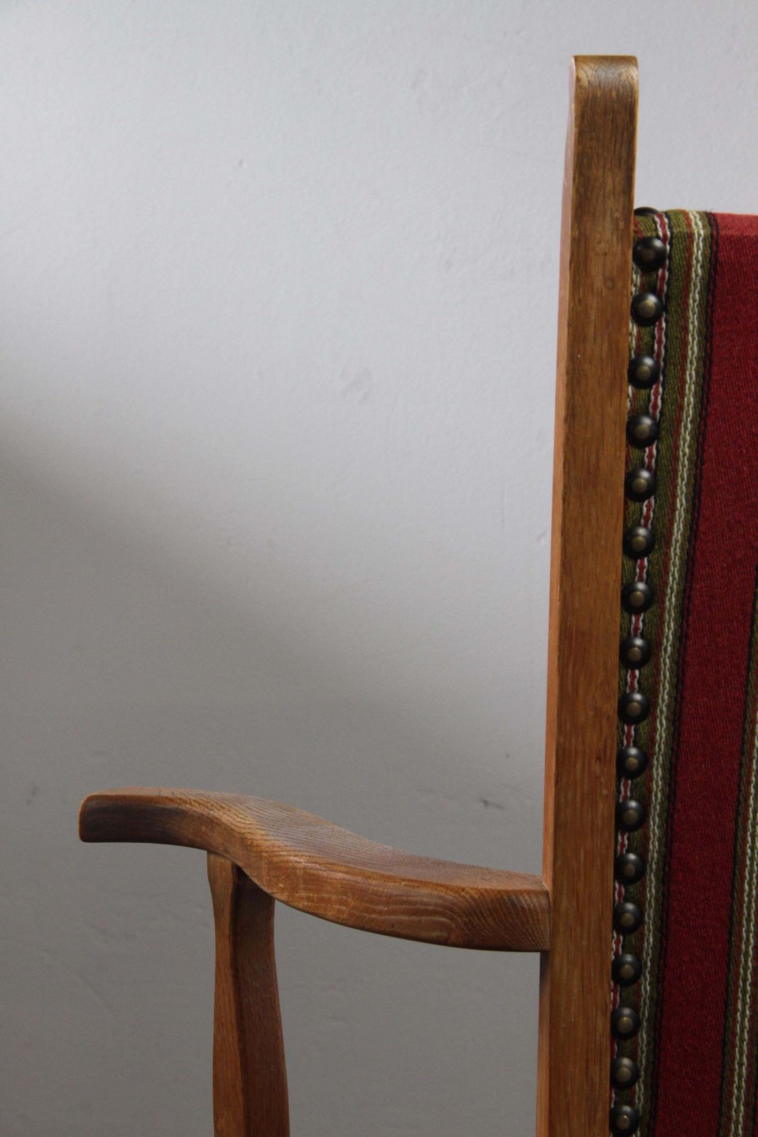 photo for sale Vintage Deense Brutalist Eiken Fauteuil In De Stijl Van Henning Kjærnulf, Jaren 1960