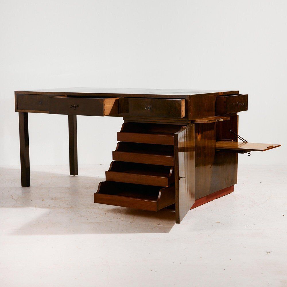 Art Deco Desk And Armchair, 1940s, Set Of 2 photo for sale