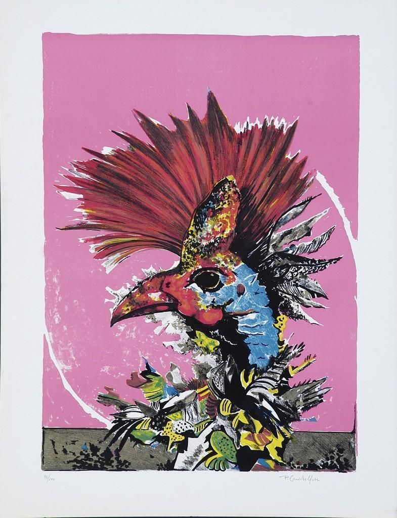 Pietro Carabellesethe Rooster   Lithograph By Pietro Carabellese   1970s1970s photo furniture