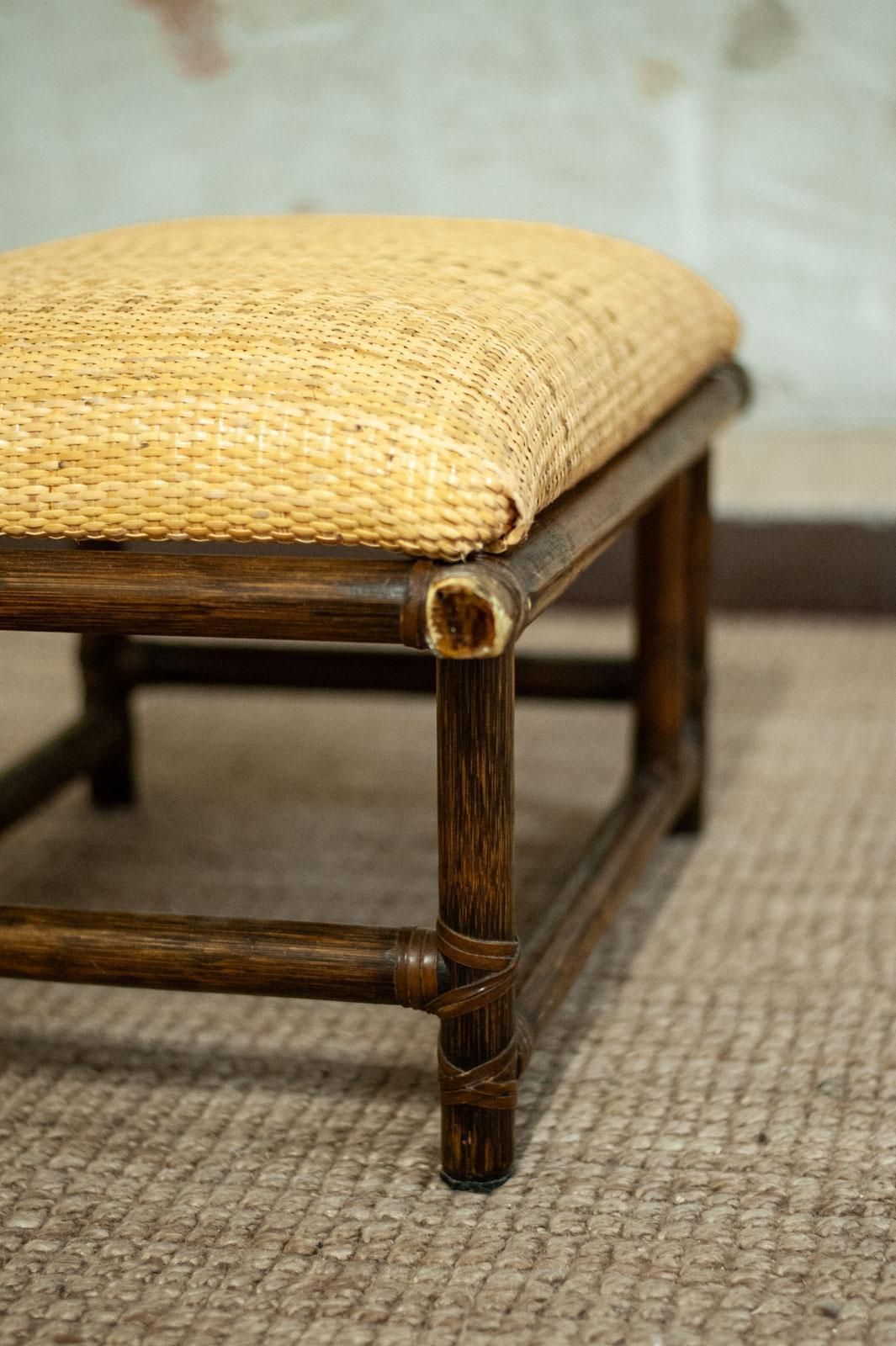Pair Of Wooden Ottomans By Lyda Levi For Mcguire   San Francisco, 1970s photo buy