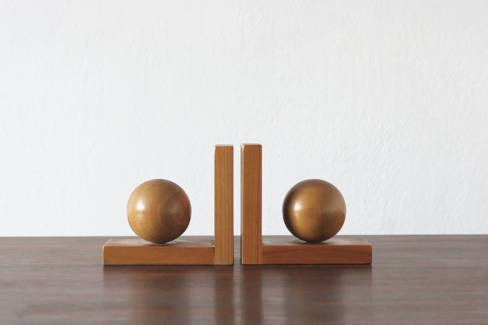 Mid Century Modern Wooden Bookends, 1950s, Set Of 2