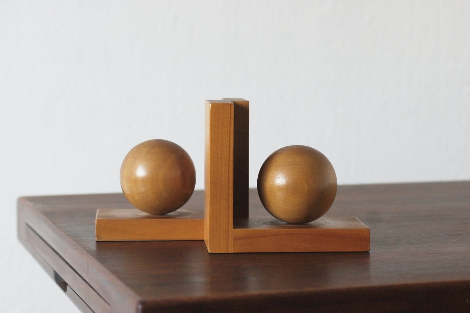 Mid Century Modern Wooden Bookends, 1950s, Set Of 2 photo furniture