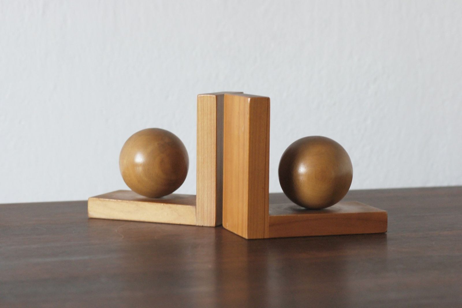 Mid Century Modern Wooden Bookends, 1950s, Set Of 2 photo Home Decor