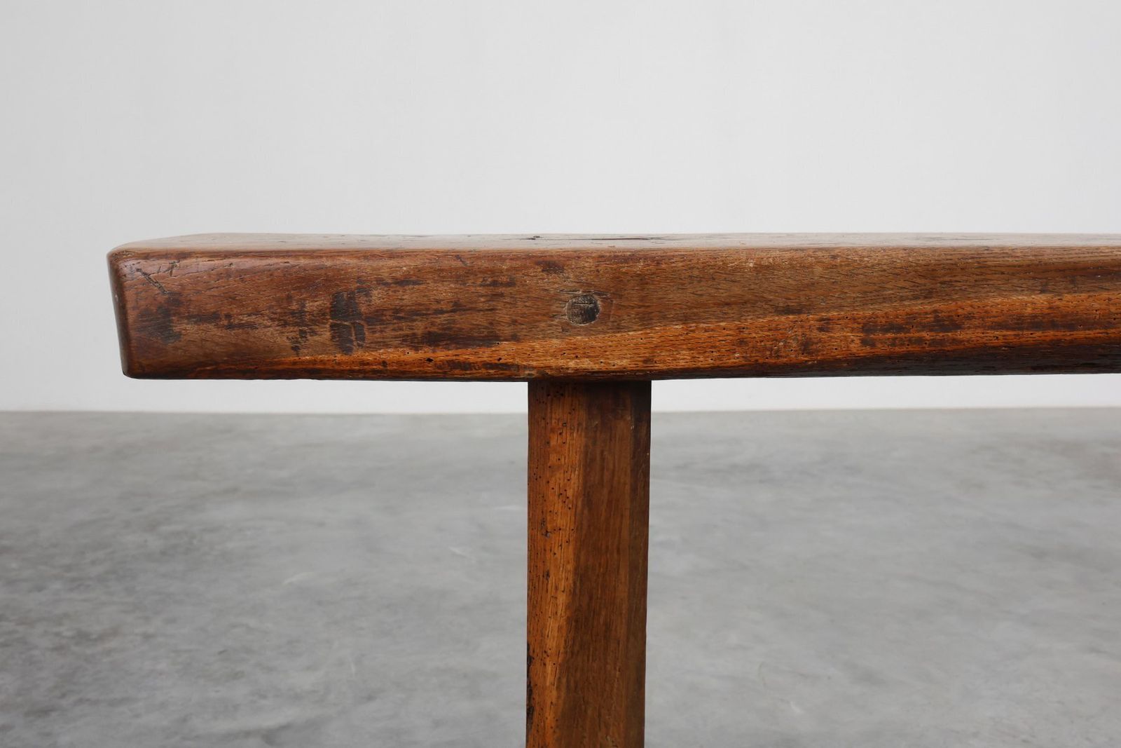 Rustic Oak Benches, France, 1850s, Set Of 2 photo Furniture