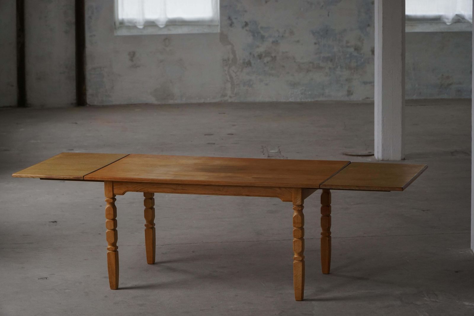 Furniture Henning Kjærnulf, Danish Mid Century Modern, Rectangular Oak Dining Table, 1960s photo